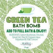 Load image into Gallery viewer, GREEN TEA BATH BOMB