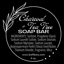 Load image into Gallery viewer, CHARCOAL + TEA TREE SOAP BAR