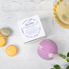 Load image into Gallery viewer, LAVENDER CHAMPAGNE BATH BOMB