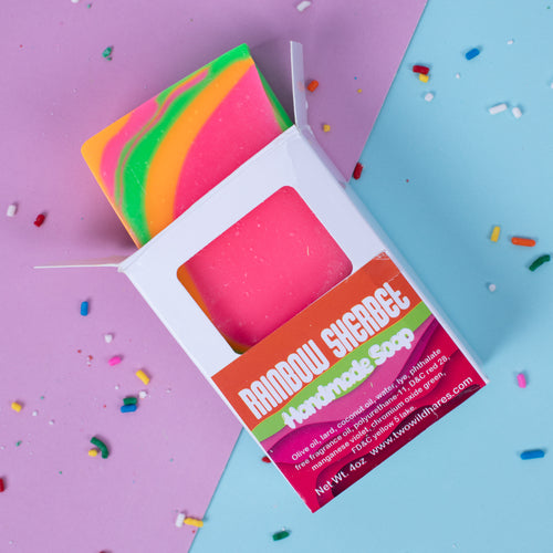 RAINBOW SHERBET HANDMADE SOAP BAR