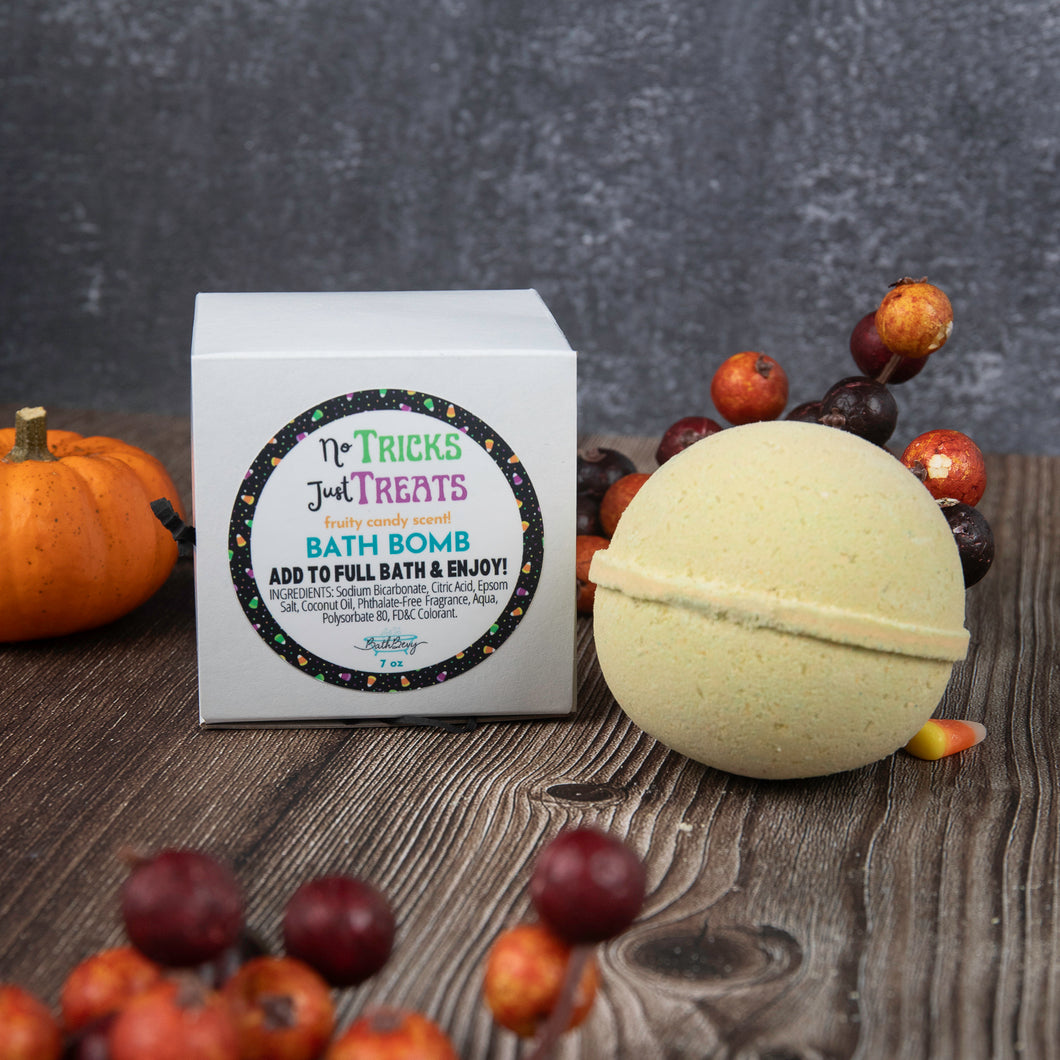 NO TRICKS JUST TREATS BATH BOMB