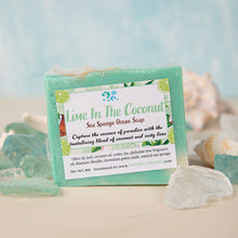 Load image into Gallery viewer, LIME IN THE COCONUT SEA SPONGE OCEAN SOAP BAR