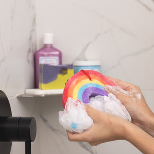 RAINBOW BATH POUF & SPONGE