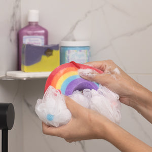 RAINBOW BATH POUF & SPONGE