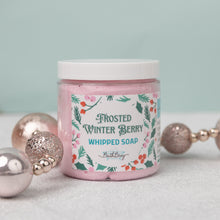 Load image into Gallery viewer, FROSTED WINTER BERRY WHIPPED SOAP