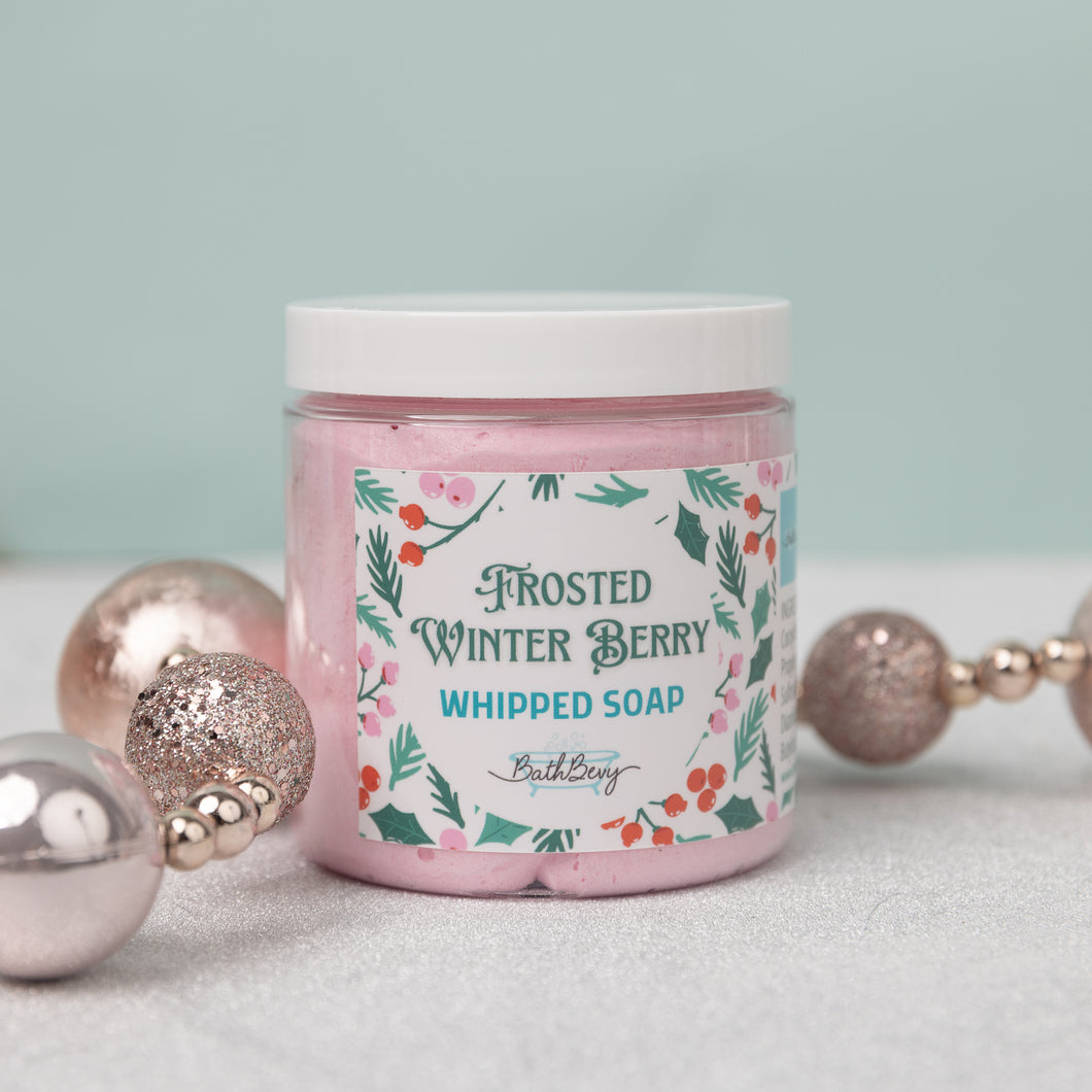 FROSTED WINTER BERRY WHIPPED SOAP