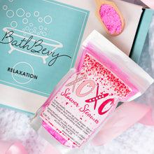 Load image into Gallery viewer, Bath and body product with 'Bath Bevy' packaging on a soft background
