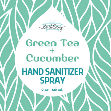 Load image into Gallery viewer, GREEN TEA + CUCUMBER HAND SANITIZER SPRAY