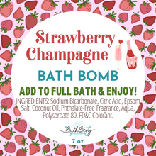 Load image into Gallery viewer, STRAWBERRY CHAMPAGNE BATH BOMB