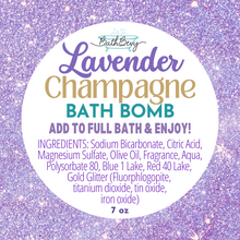 Load image into Gallery viewer, LAVENDER CHAMPAGNE BATH BOMB