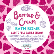 Load image into Gallery viewer, BERRIES &amp; CREAM BATH BOMB