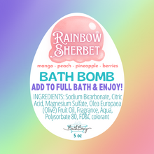 Load image into Gallery viewer, RAINBOW SHERBET BATH BOMB