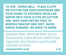 Load image into Gallery viewer, MICELLAR WATER WITH PUMP TOP
